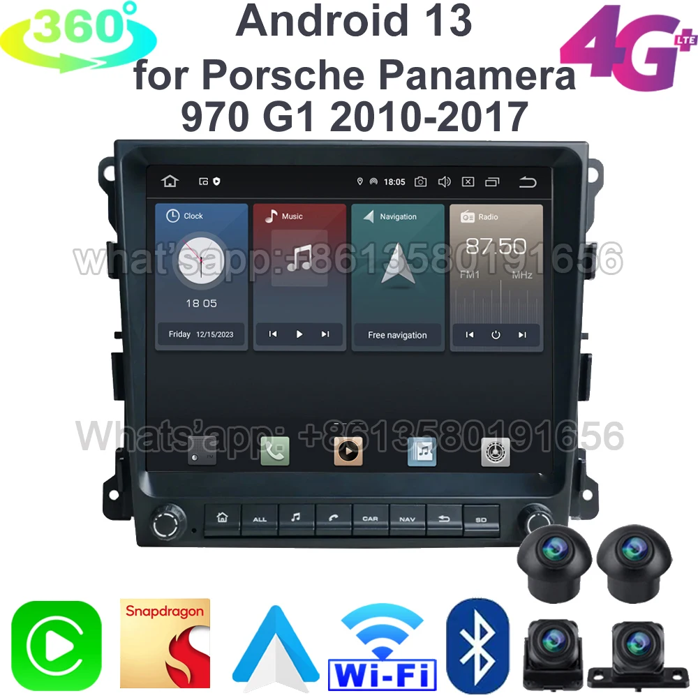 12G + 256G для Porsche Panamera 2010 2011 2012 2013 2014 2015 2016 CarPlay Android Радио мультимедийный плеер GPS Navi