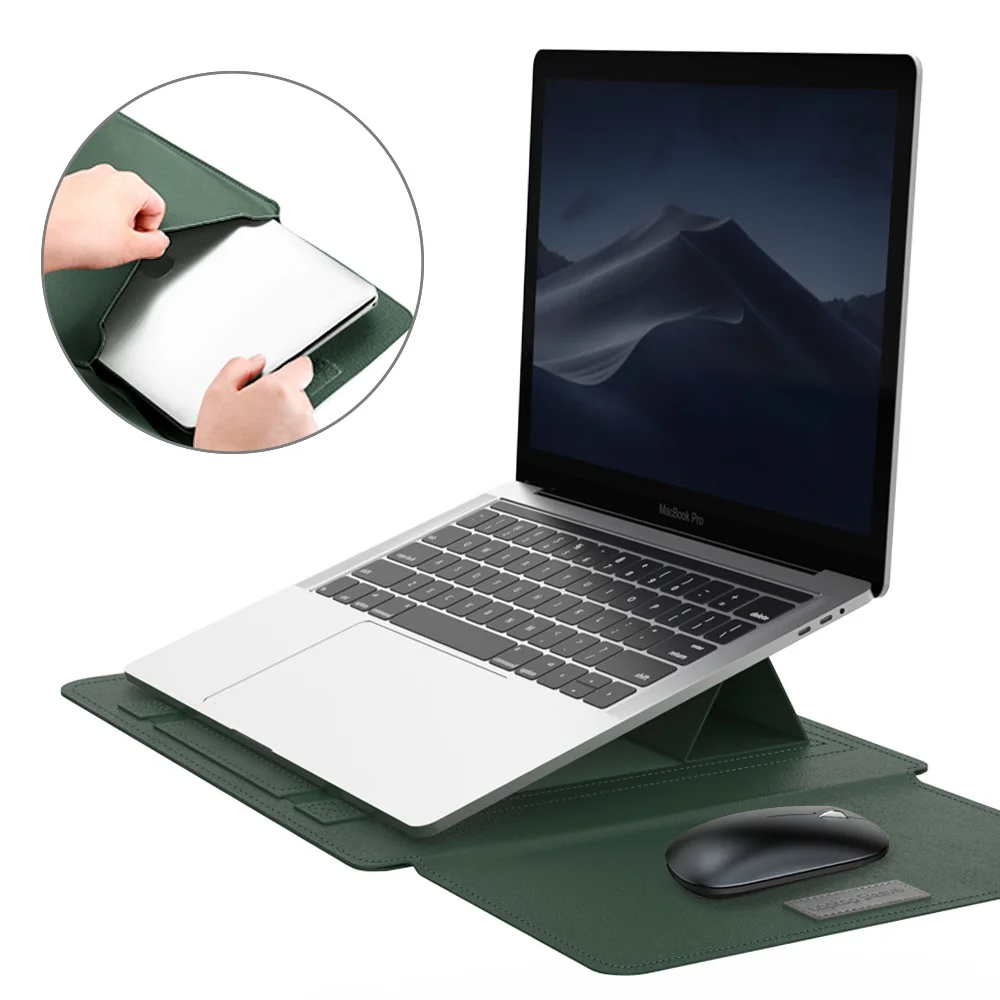 

Laptop sleeve bag case holder with cable strap mouse notebook pouch for macbook air 13 matebook 11 12 13 14 15 16 17 Inch cover