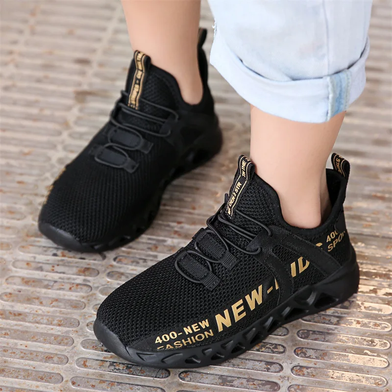 Hot Sale Summer Children's Sneakers Running Shoes Black Sports Shoes for Boys Breathable Mesh Sneakers Child Girl tenis infantil