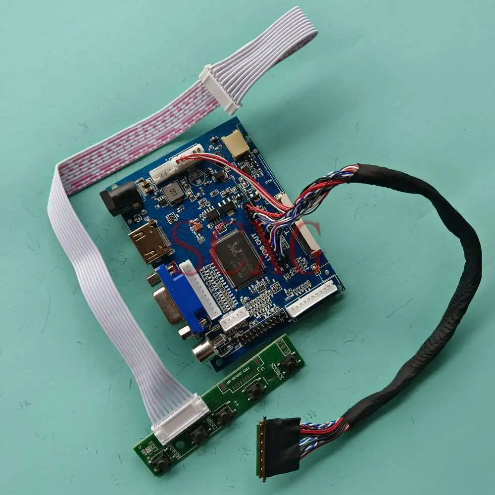 

Fit B156RW01 V1 Laptops 40 Pin LVDS 15.6" Kit DIY VGA+AV+HDMI-Compatible 1600*900 LCD Matrix Controller Board