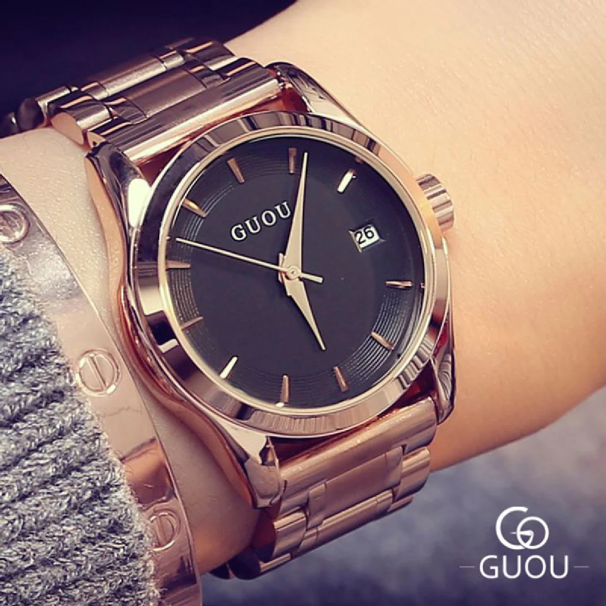 

Fashon HOT Women's Watches 2022 Business Ladies Watch Rose Gold Bracelet Women Stainless Steel Auto Date Clock Relogio Feminino