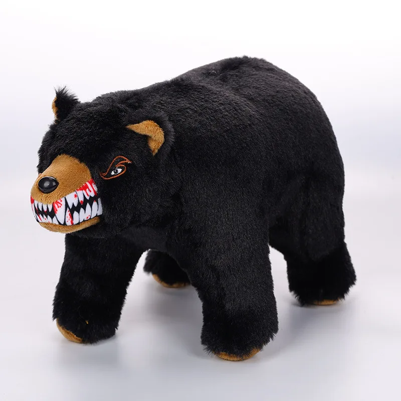 

Cute Plush Toy Bloody Teeth Bear Brown Bear 35cm Soft Stuffed Toys Doll Birthday Gift #3899