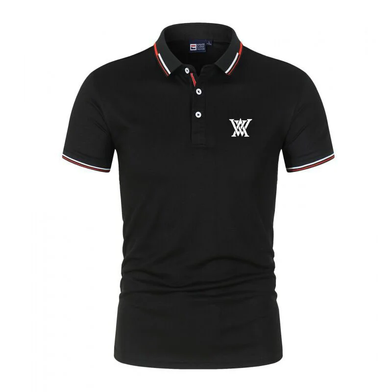 Golf Baseball Shirts Premium Materials Men's Business Wear Casual Patchwork Men's Tops Sports Breathable Polo Shirts