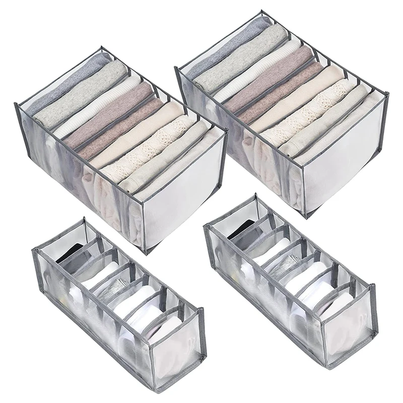 

Органайзер для одежды, 1 комплект, 2 больших сетчатых контейнера для хранения одежды, 2 складных шкафа