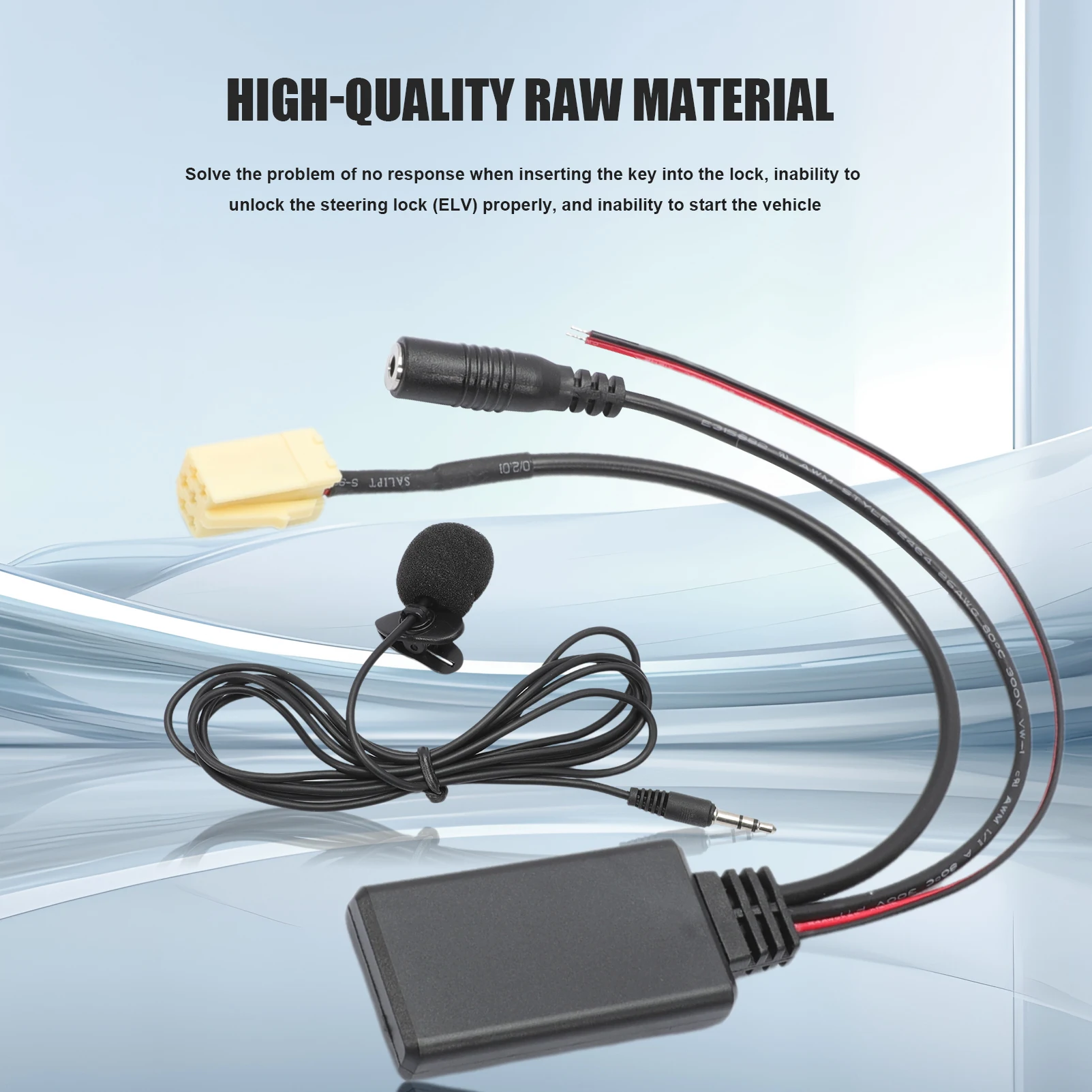 Кабель AUX Bluetooth адаптер для автомобиля 5.0 с микрофонным адаптером Handsfree Fiat 500/Grande