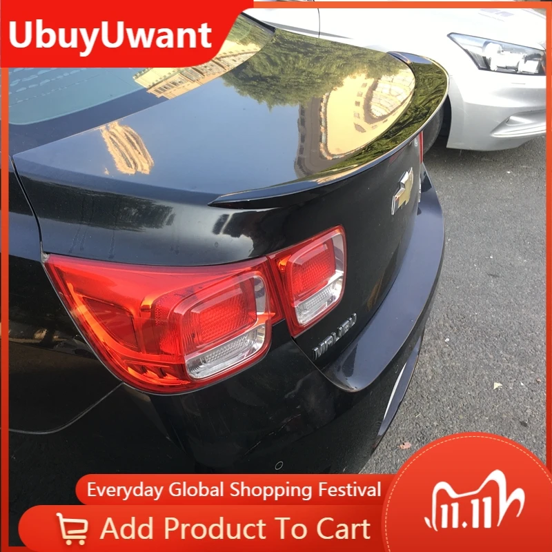 

Спойлер из АБС-пластика для Chevrolet Malibu 2013, 2014, 2016, 2015, 2017, 2018, 2019, спойлер заднего багажника автомобильного заднего крыла грунтового цвета