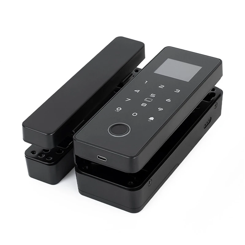 Двойной стеклянный дверной замок умный приложение биометрическая карта