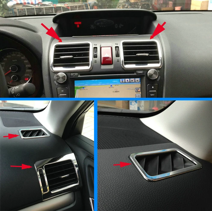 

АБС-пластик хромированная внутри Внутренняя Крышка вентиляционного отверстия кондиционера для Subaru XV 2011-2015, автомобильные аксессуары, наклейки W4