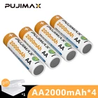 4 шт., перезаряжаемые батарейки 1,2 в, 2000 мАч, 2 А