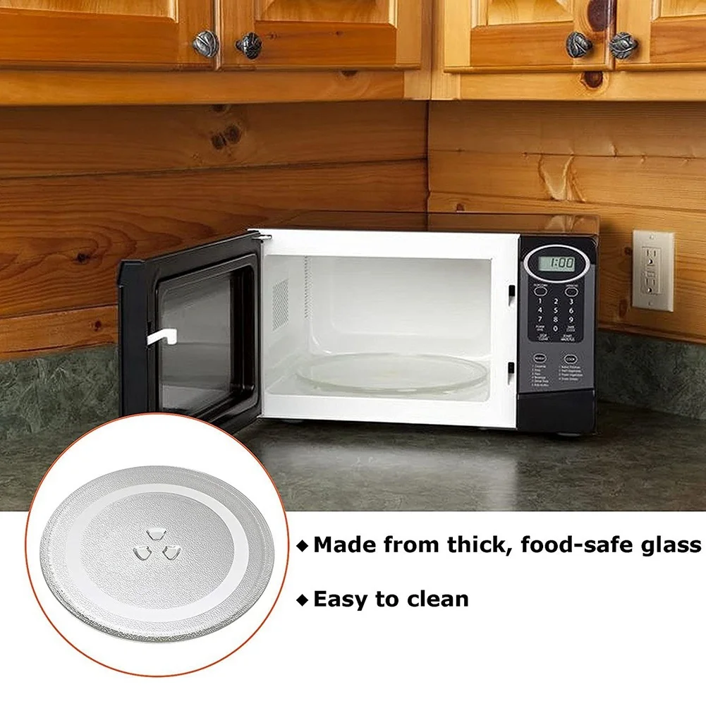 

Универсальная стеклянная пластина для микроволновой печи, прочная пластина для микроволновой печи, круглая фотокрышка, замена 24,5 см