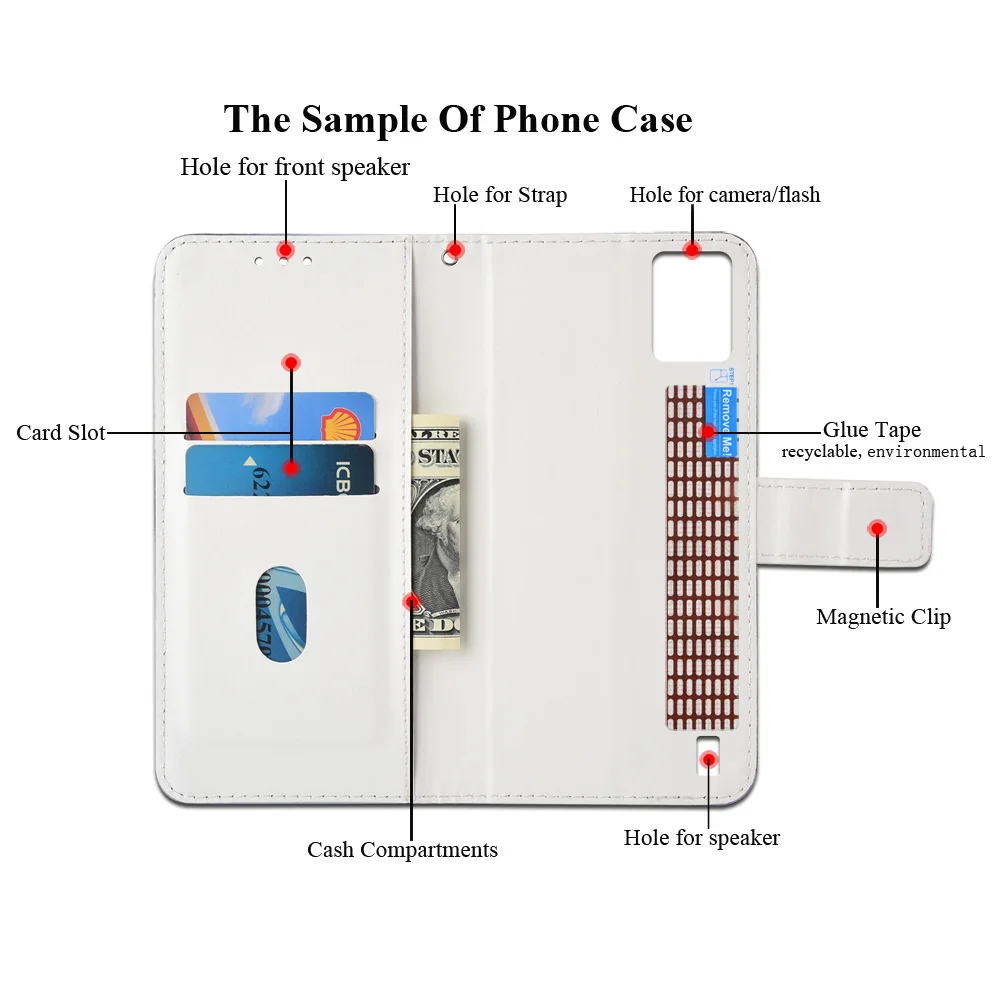 Кожаный чехол-бумажник для Alcatel 1SE |