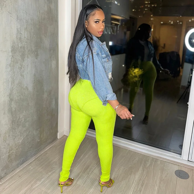 Women's 2023 spring and summer new indoor outdoor yoga tight show buttock sports casual pants