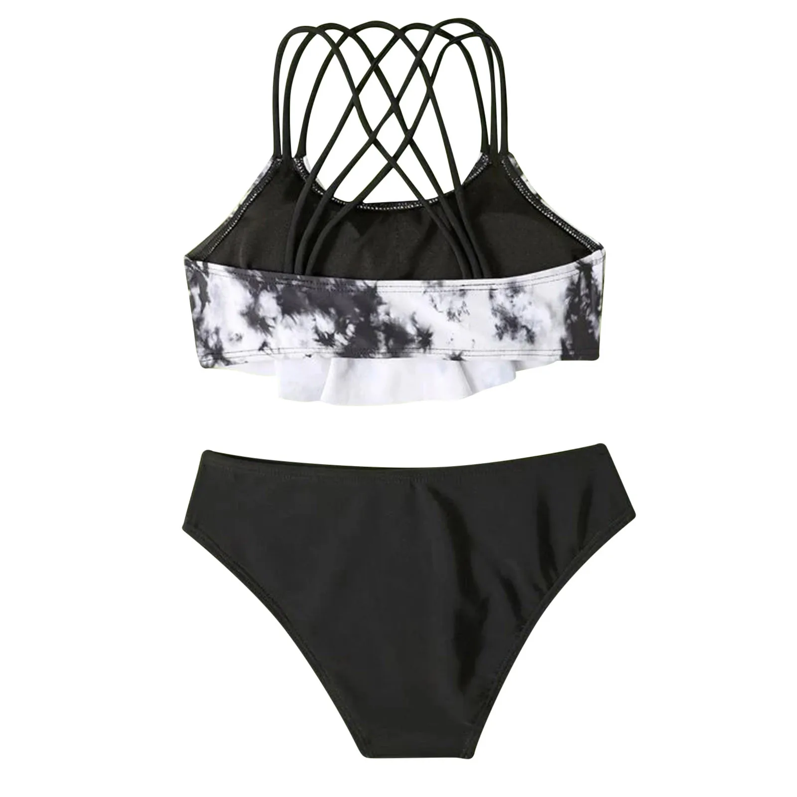 Купальник для девочек летняя Милая купальная одежда с перекрестным переходом