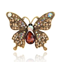 rhinestone butterfly brooches for women unisex insect jewelry accessories weddings office brooch pins gifts