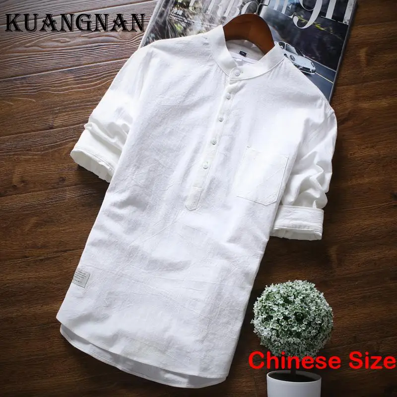 

KUANGNAN Chinese Style Short Sleeve Men's Shirt Summer Shirts for Men Shirt Vintage Clothing Luxury Top Mens Clothes Sale 2XL