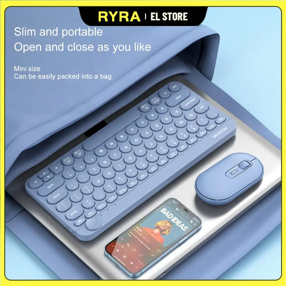 

Набор для клавиатуры и мыши RYRA, Беспроводная зарядка, бесшумная портативная Bluetooth 5,0, Двухрежимная офисная деловая клавиатура и мышь с 5 кнопками