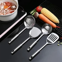 stainless steel anti scalding handle kitchenware spatula rice scoop soup spoon colander cooking utensils kitchen accessories