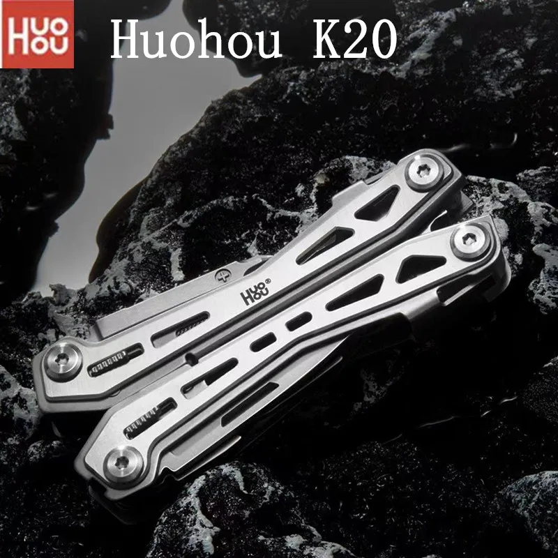 

Huohou K20 20-in-1 Multi-Tool Pocket Folding Knife Pliers Scissors Saw Screwdriver Outdoor Survival Multi-functional Hands Tool