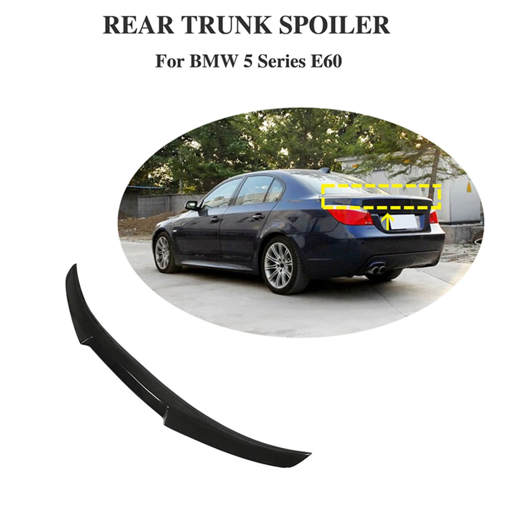 

Carbon Fiber Rear Spoiler For BMW 5 Series E60 2004-2009 Black Car Rear Trunk Boot Lip Wing Spoiler
