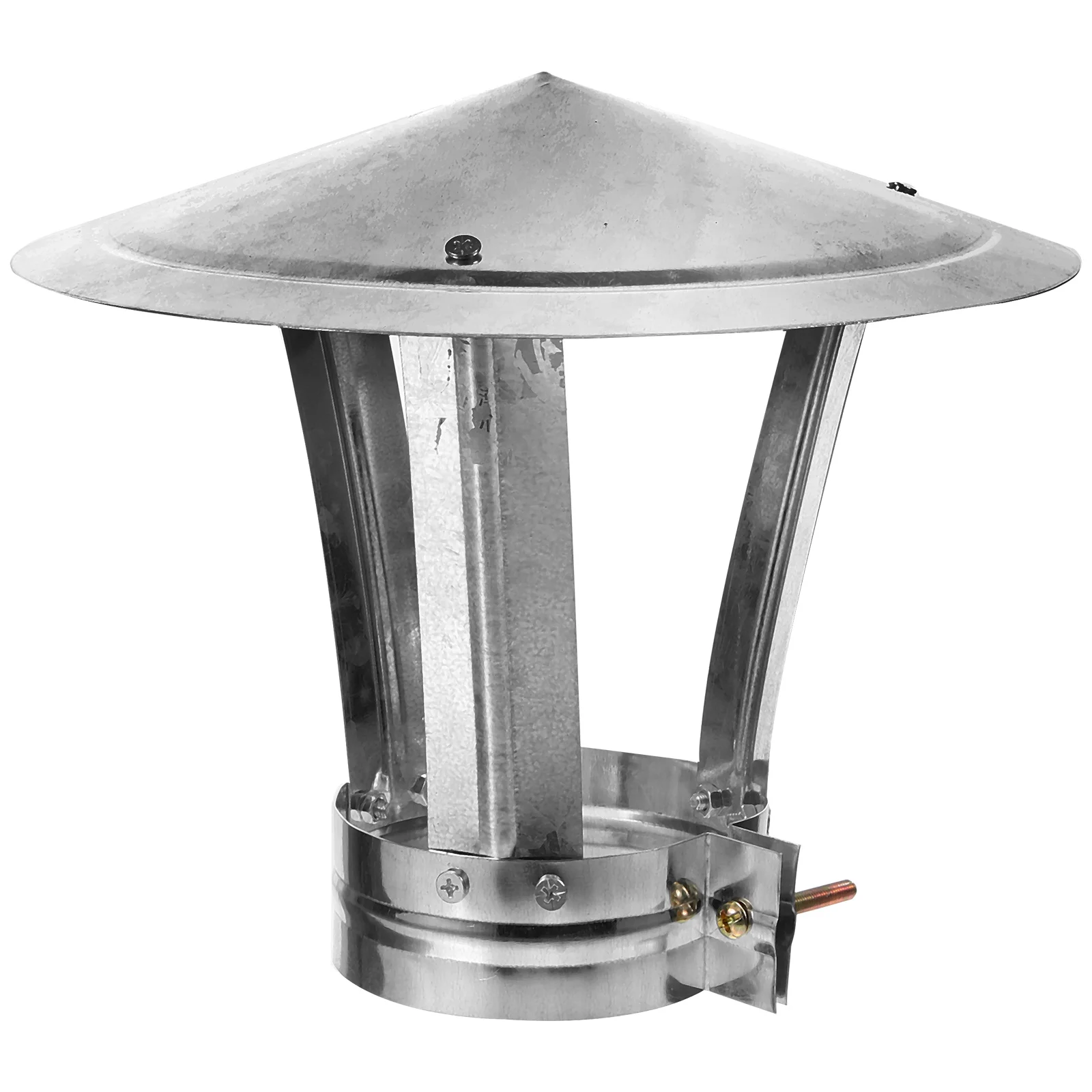 

Chimney Flashing Cap Protector Exhaust Pipe Smoke Tube Cover Flue Cowl Metal Roof Vent Rainproof