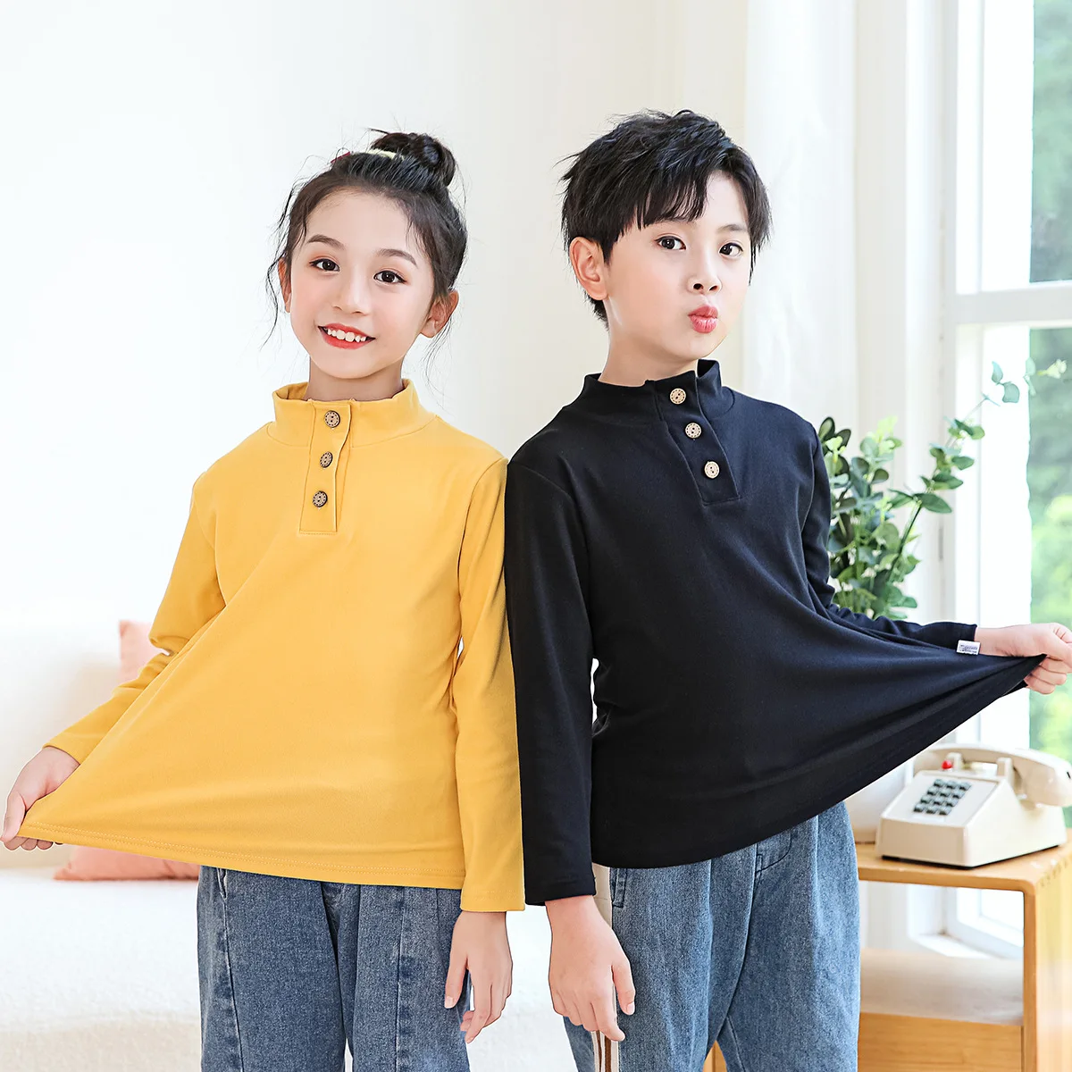 

Детская новая дизайнерская бархатная футболка с длинным рукавом, одежда для малышей, зимнее нижнее белье для младенцев, топ, модная детская ...