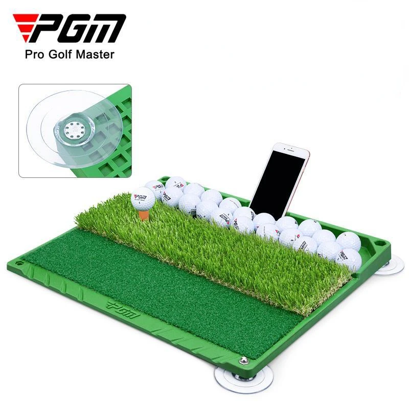PGM Golf Swing Mat with Tee Box Golf Swing Putting Hitting Trainer Pad Rubber Bottom Golf Swing Practice Exerciser Training Aids
