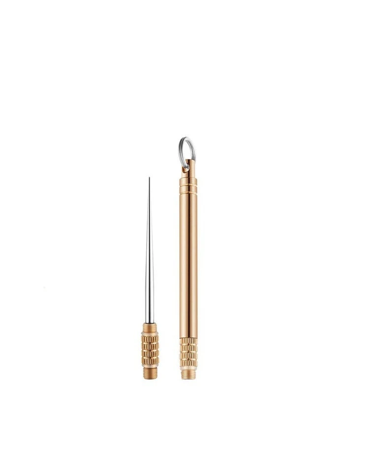 

Титановый Edc портативный многофункциональный брелок для бутылки с зубочисткой, вилка для фруктов, инструмент для кемпинга, трубка для зубочисток, брелок для ключей