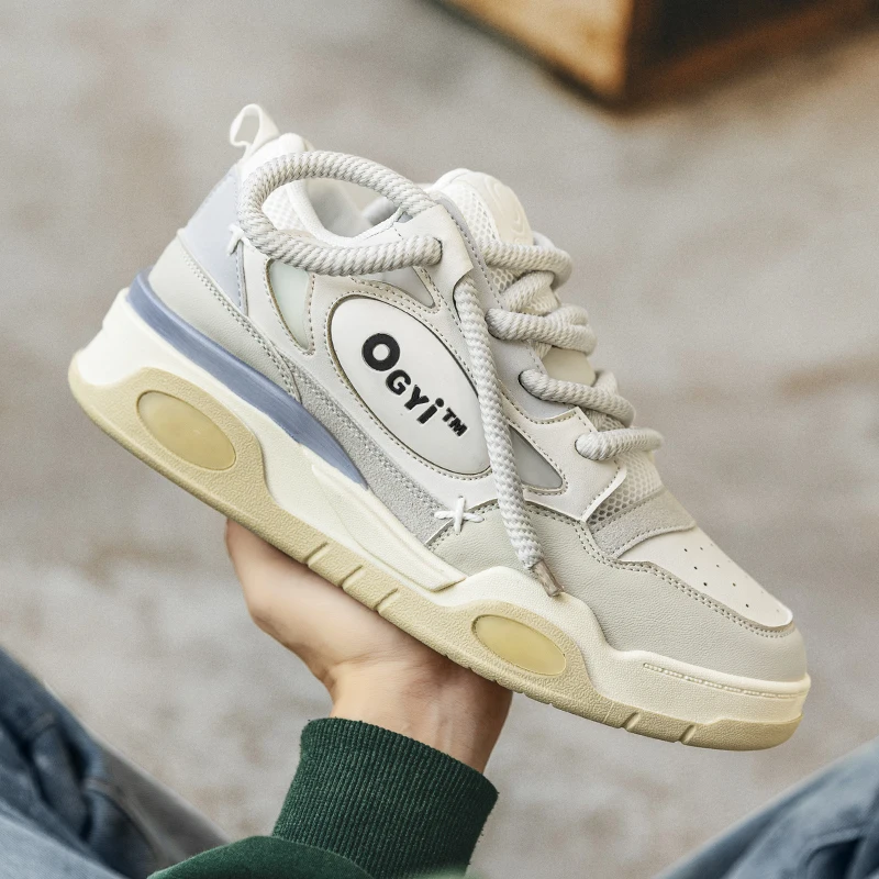 Кроссовки мужские на платформе Вулканизированная подошва толстая удобные