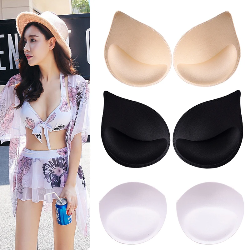

2/3/4Pairs Bikini Bra Pad Triangle Cups Chest Push Up Insert Pads for Swimsuit Padding Accessories Removeable Enhancer Bra Pads