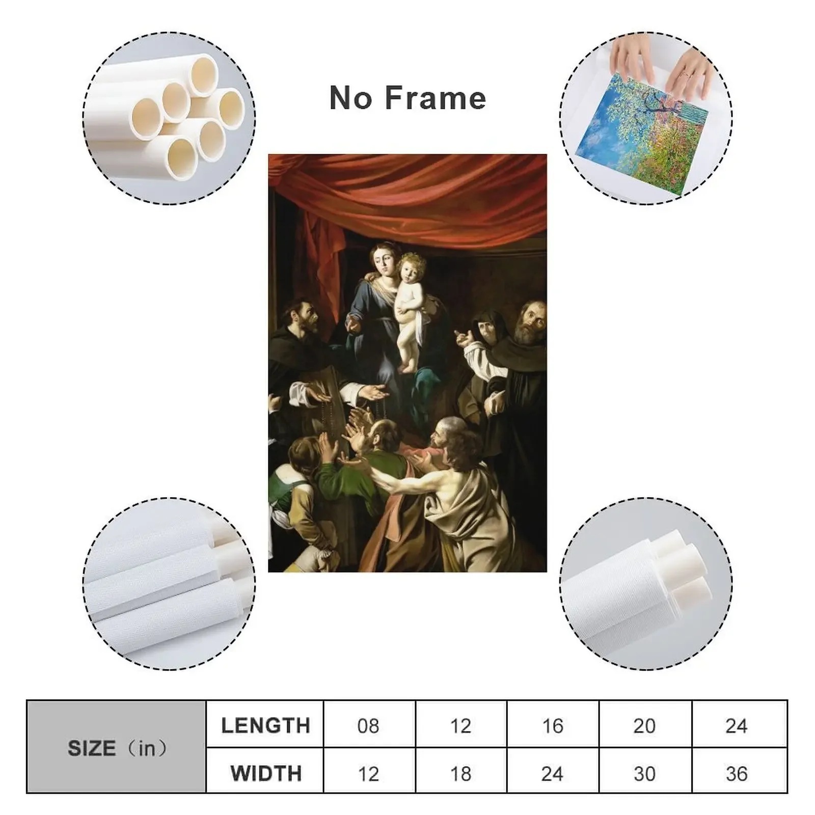 Картина на холсте Мадонна Розария 1607