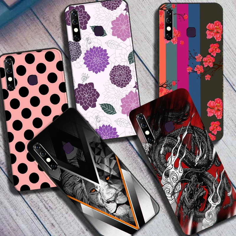 

For Infinix Hot 8 Case Soft Cover TPU Silicone Fundas For Infinix Hot8 Shell X650 6.52 inch Protective Bumper Lovely Cute