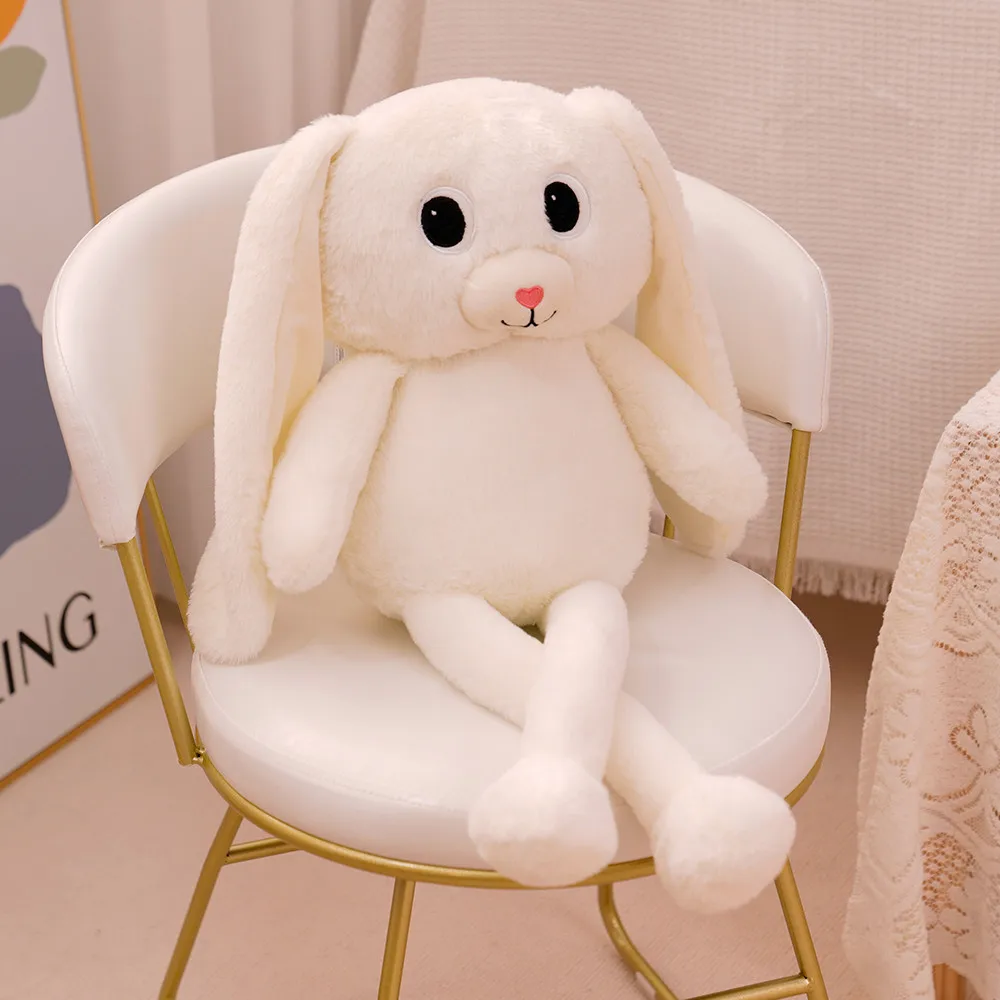 

100cm Creative Funny Telescopic Rabbit Plush Toy Stuffed Soft Kawaii Animal Pull Up Ears Bunny Dolls For Kids Birthday Gift