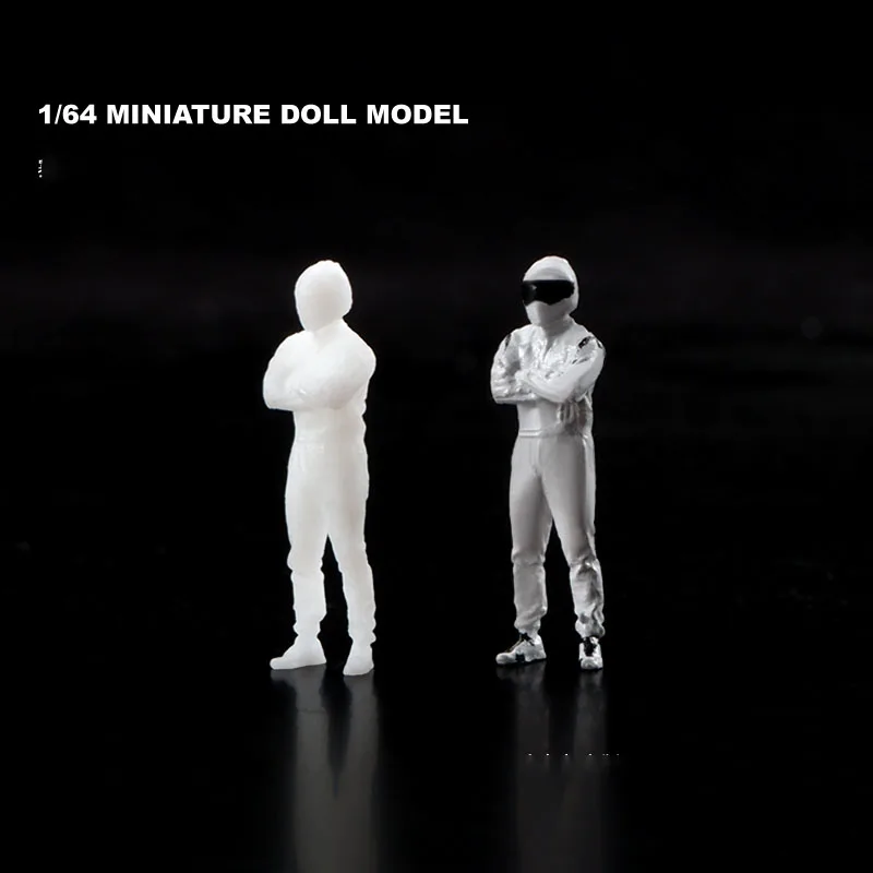 

Резиновая миниатюрная кукла-гонщик с белой одеждой, 1:64, подходит для моделей автомобилей 1/64, коллекционная Игрушечная модель для взрослых, ...