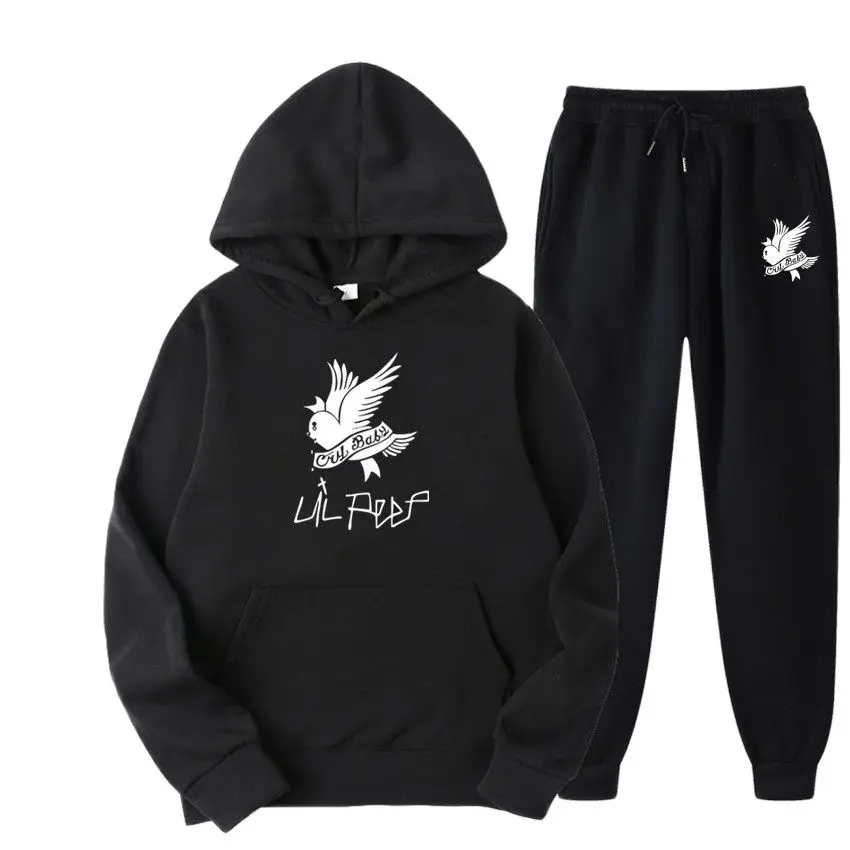 

Lil.Peep Fashion 2021 Tracksuits Men's sets Lil Peep Pullover + Jogging Trousers 2pcs Sets Fitness Suits sportswer Male Hoodies