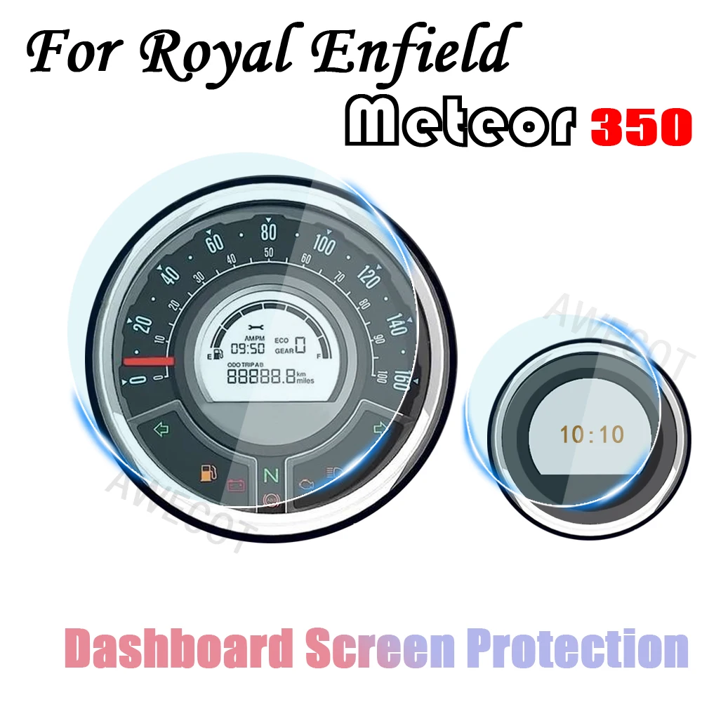 Motorcycle Instrument Protection Film for Royal Enfield Meteor 350 2021 Scratch Cluster Screen TFT LCD Ultra-clear Anti-glare