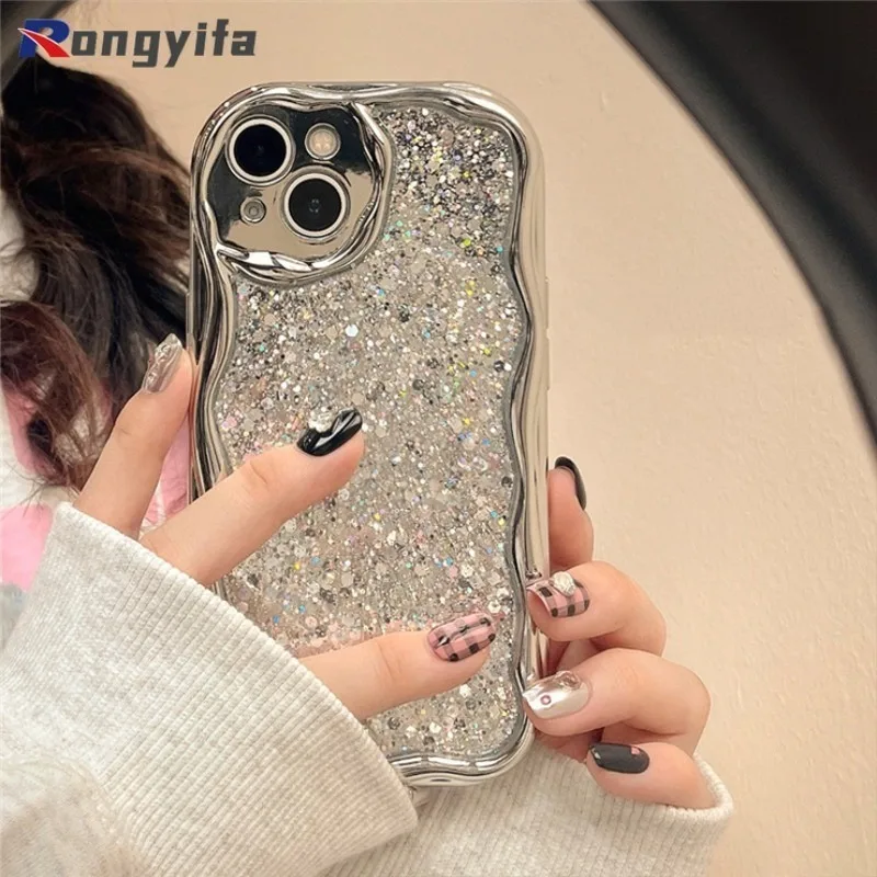 Фото Модный серебристый чехол с блестками для Vivo Y20i Y20S Y20T Y12S Y11S Y12A X100 X90S X80 X70 Pro X60 X50 X30 Pro №4