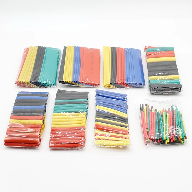 

328Pcs Colorful Assorted Heat Shrink Tube Assortment Wrap Electrical Insulation Cable Tubing 5 Colors 8 Sizes Set Combo --M25