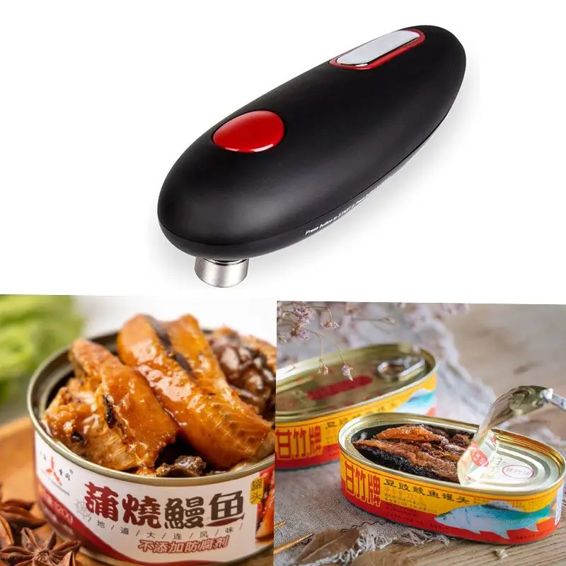 

New Electric Can Opener Mini One Touch Automatic Smooth Edges Jar Can Tin No Sharp Edges Handheld Jar Openers Kitchen Bar Tool