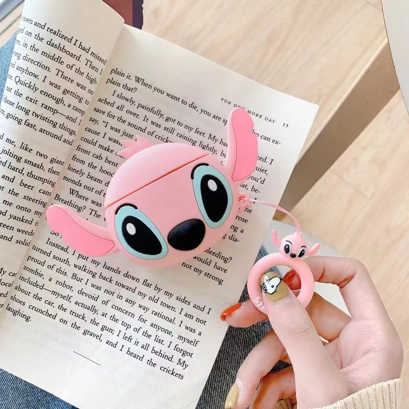 Фото Защитный чехол Stitch Angel Creative Cartoon для беспроводных Bluetooth-наушников Apple Airpods/AirPods Pro/1/2/3/4 с милым мультяшным дизайном №4