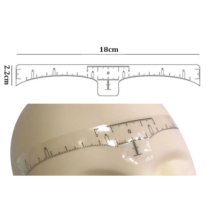 

10PCS Semi Permanent Eyebrow Ruler Eye Brow Measure Tool Tattoo Eyebrow Guide Ruler Microblading Calliper Stencil Makeup