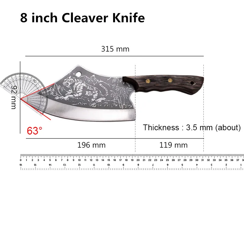 Нож для нарезки мяса мясника нож немецкий кухонный из высокоуглеродистой стали