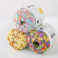 50gball diy hand knitting wool bright section dyed fancy bright color yarn dyed sweater woven bag line crochet