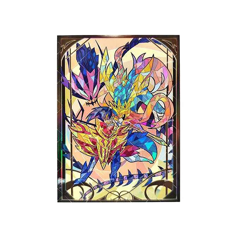 50 шт./компл. PTCG рукав для карт меч и щит Eternatus Zacian Zamazenta стеклянный окрашенный стиль
