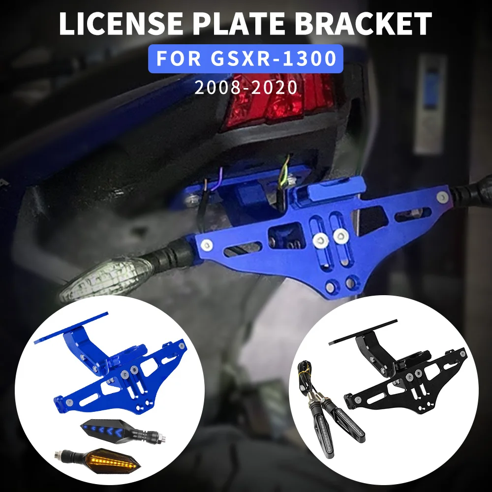 

Moto License Plate Bracket Licence Plate Holder Frame Number Plate For Suzuki gsxr GSX-R 1300 gsxr1300 hayabusa 2008-2020