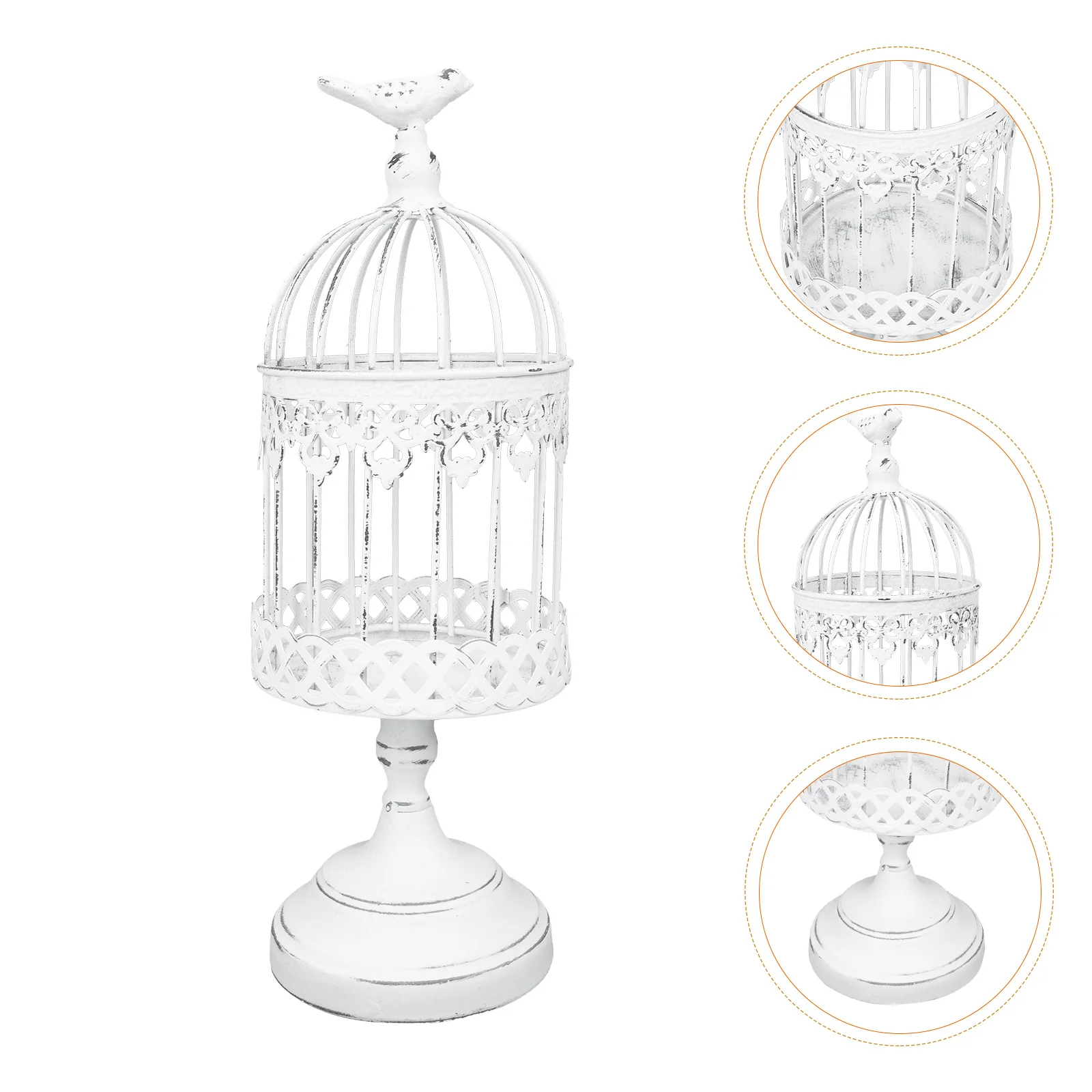 

Holder Birdcage Stand Cake Candlestick Cage Display Plate Candy Dessert Design Serving Wedding Bird Storage Iron Cupcake Metal