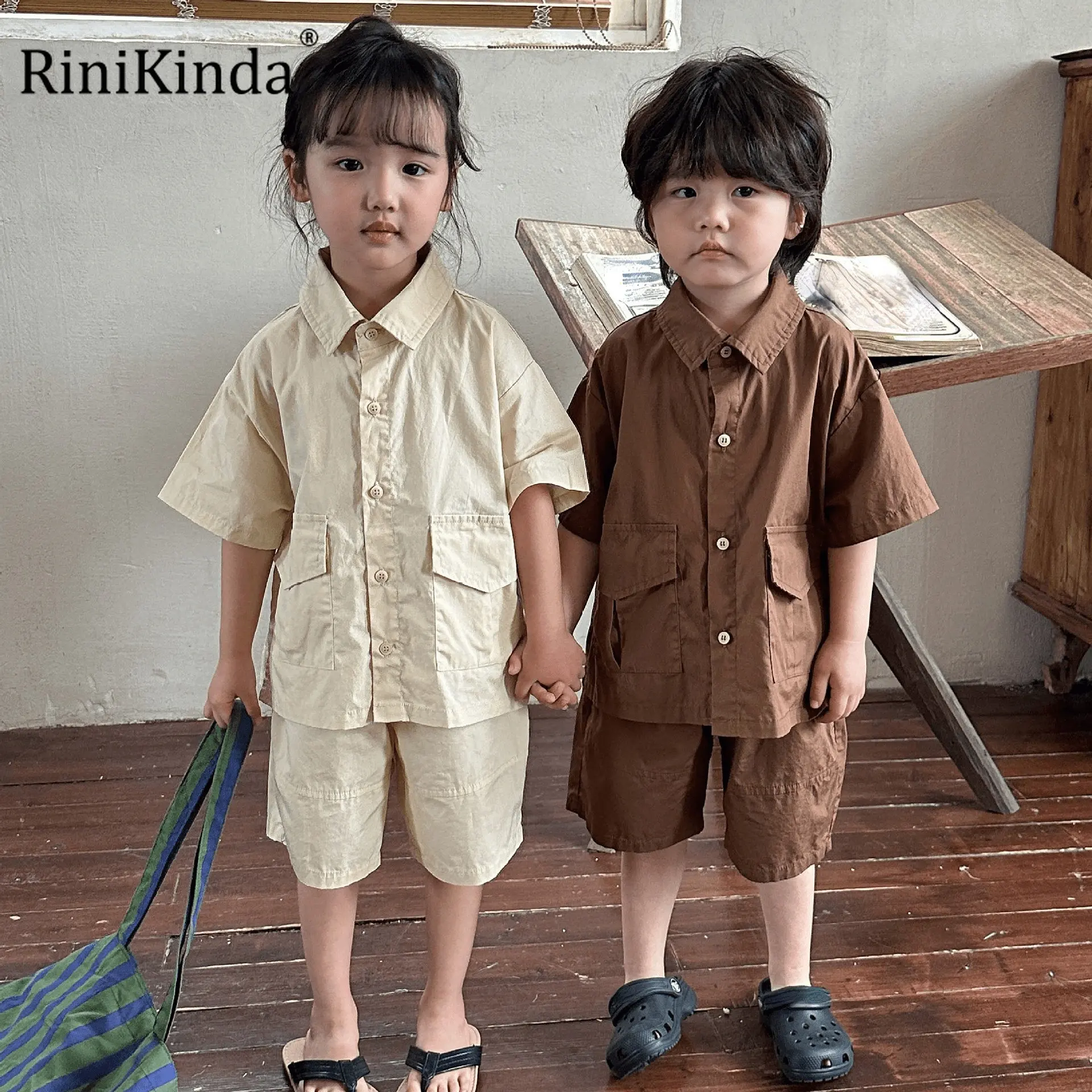 

2023, детская одежда, однотонный наряд для маленьких мальчиков, летние костюмы для маленьких девочек, детская одежда, футболка с коротким рука...