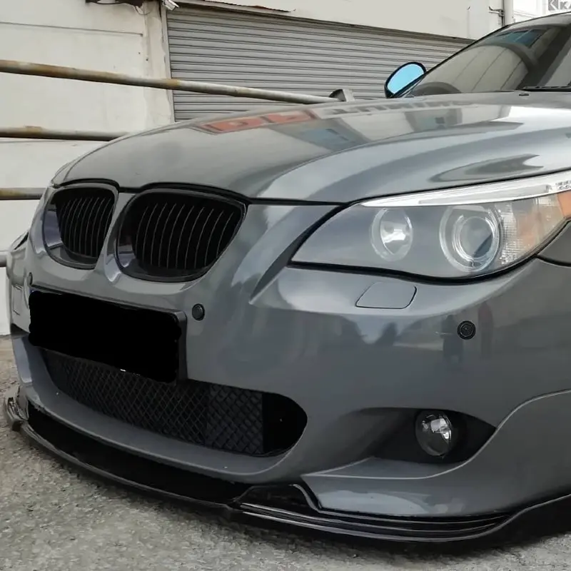 For 5 Series E60 2003.2010 Bumper Front Lip M Technic St. Gloss Black Product Surface Vacuum Plastic