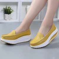 simple fashion solid color womens nurse shoes thick sole sneakers womens white sneakers chaussures de femme zapatos mujer