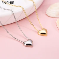 enshir 316l stainless steel love heart necklace valentines day ladies necklace fashion holiday party gift jewelry