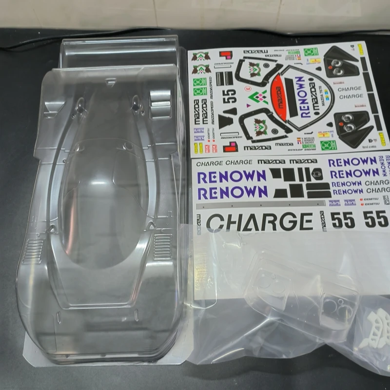 Прозрачный корпус для Mazda 787B TC017 1/10 ширина 190 мм колесная база 257 шасси Tamiya TT01 TT02